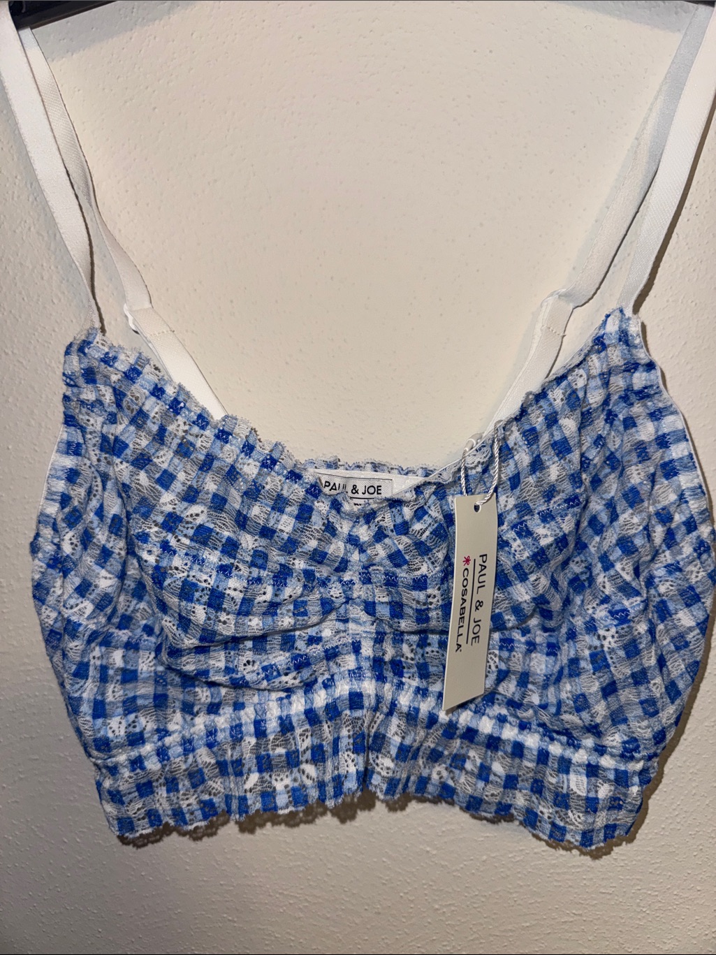 Paul & Joe Cosabella Blue And White Gingham Bralette